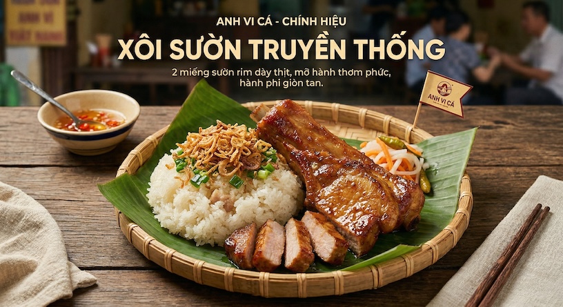 Xôi Sườn Truyền Thống